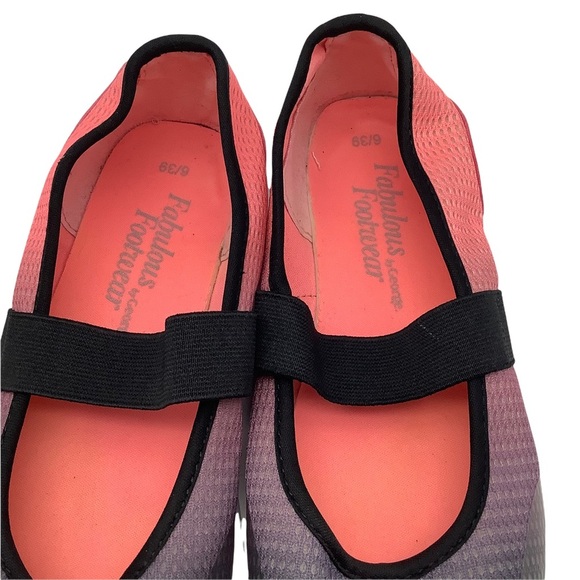 Fabulous Footwear by George Women’s Pink Ombré Comfort Mary Jane Sneakers Sz 6 - Picture 7 of 8